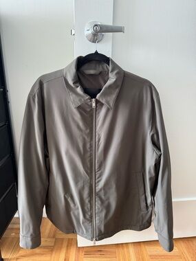 Massimo Dutti Men's Taupe Zip-Front Jacket